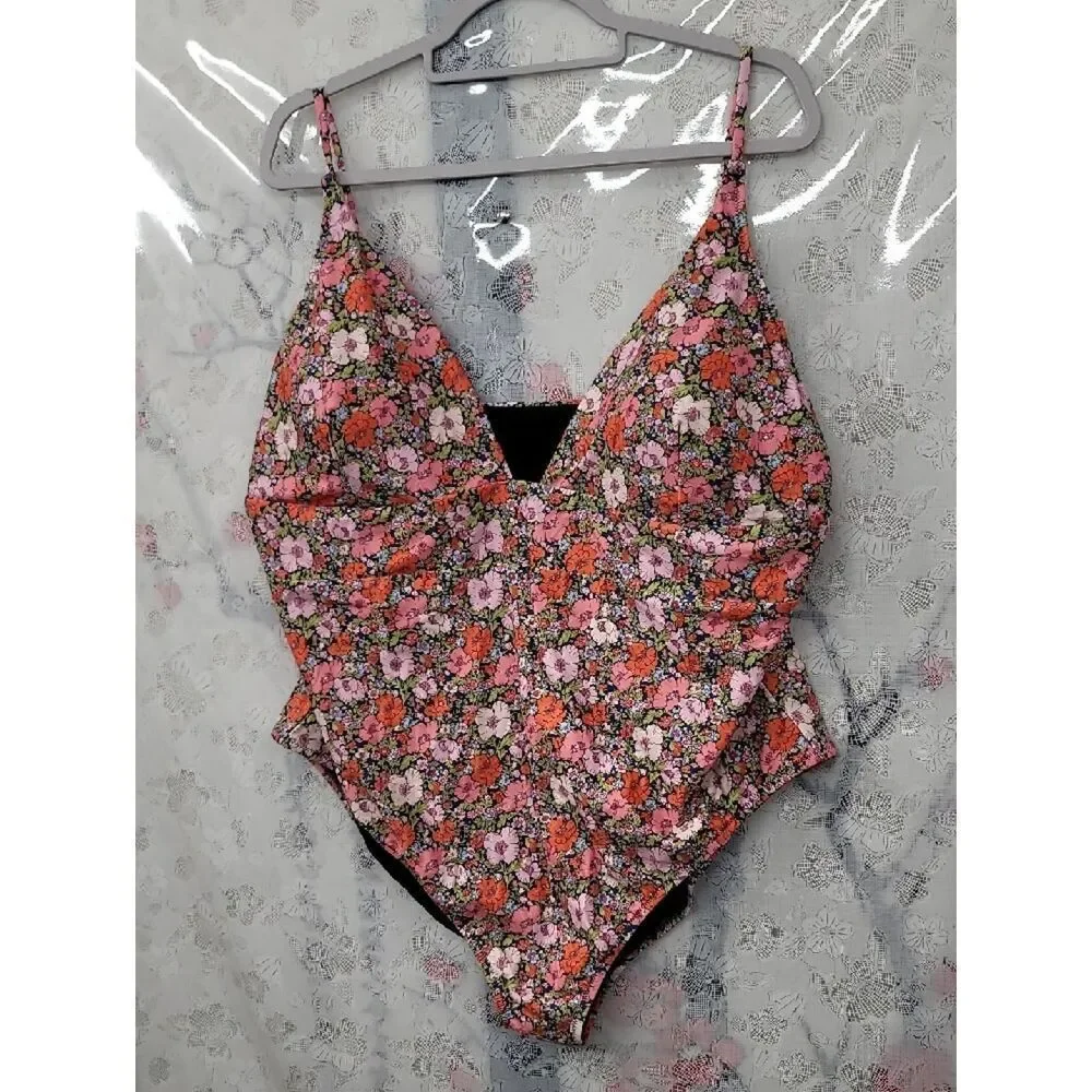 J.Crew Liberty Plunge one-piece swimsuit in the Meadow Song floral print Size 22